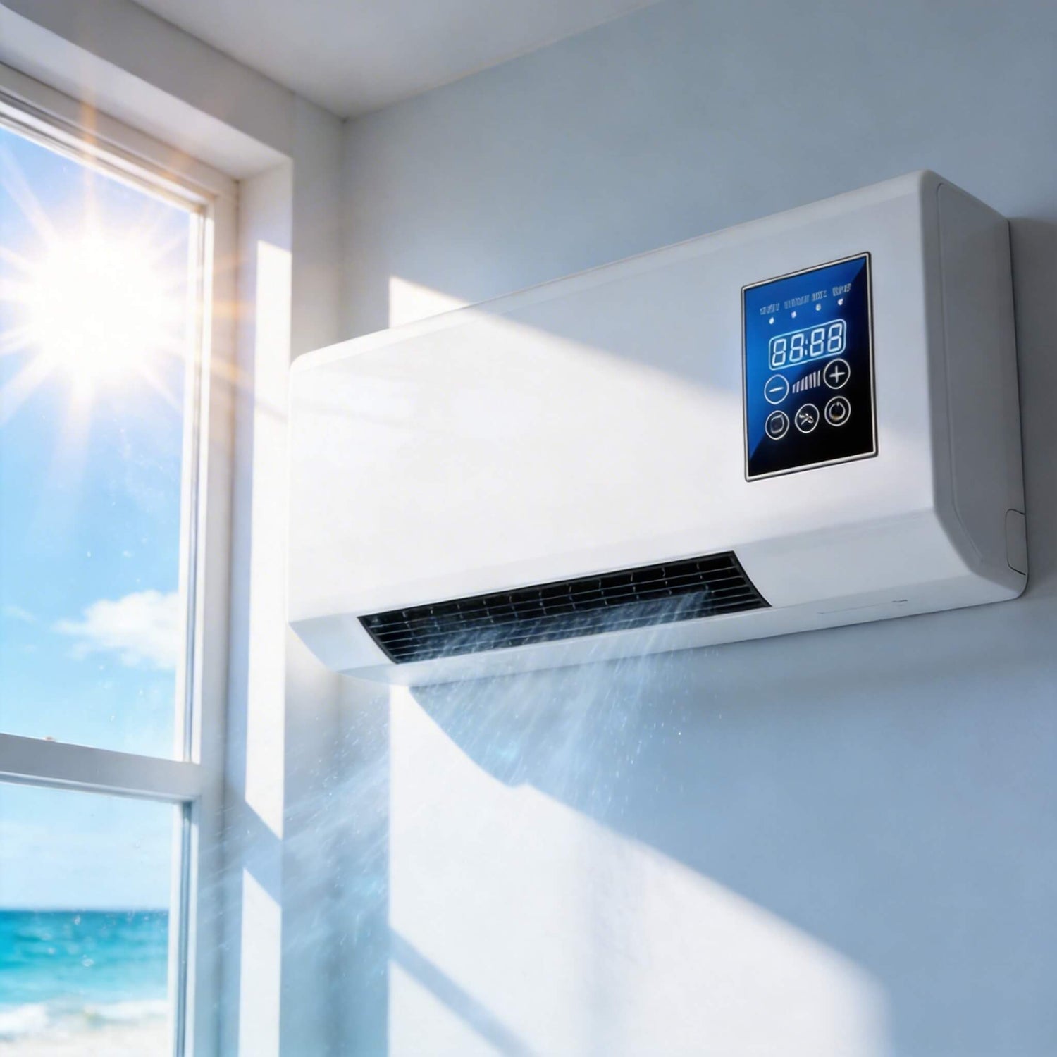 Wall air conditioner setup