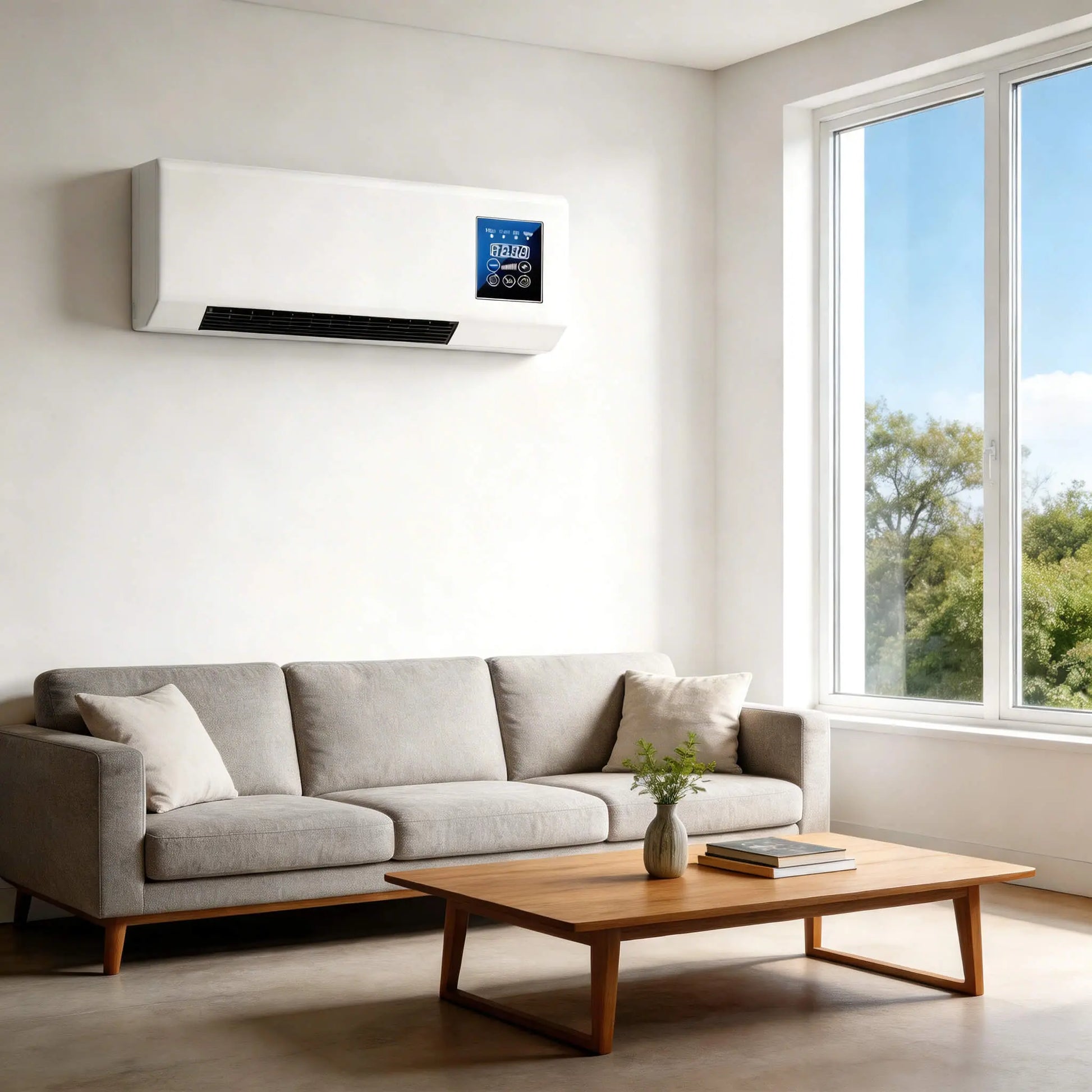 Wall air conditioner modern home scene