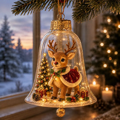 ✨🎄 Glowing Christmas Story Ornament – Light-Up Mini Holiday Scene