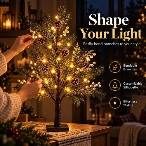 🎄💡 Elegant LED Tree Lamp – A Warm Natural Glow for Your Home🌿✨