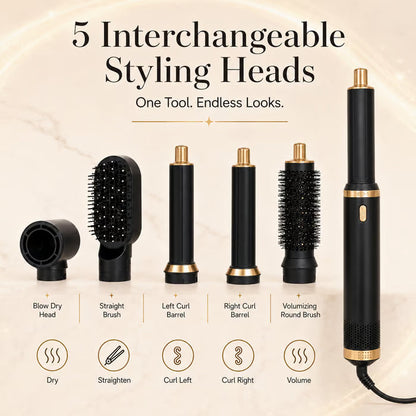 ✨5‑in‑1 Styling Blow‑Dry Brush – ALL Your Hair Needs in One Tool⚡