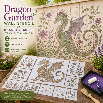 🔥 LAST DAY 49% OFF – 🌿Reusable Animal Garden Wall Stencil Kit | Bring Plain Walls, Fences & Porches to Life with Charming Animal & Floral Murals 🐾🌸✨