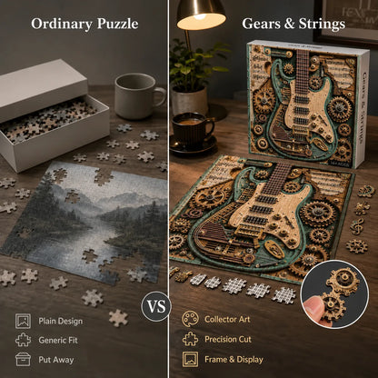 🔥LAST DAY 50% OFF 🧩Creative Steampunk Guitar 3D Puzzle
