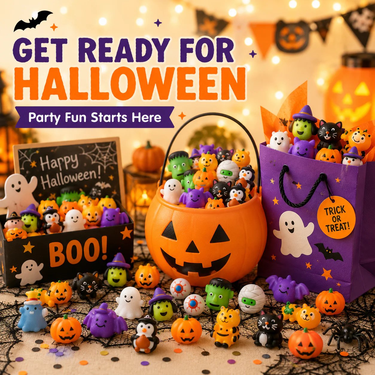 🔥Last Day 50% OFF - 🎃 50PCS Halloween Mochi Squishy Toys