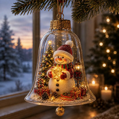 ✨🎄 Glowing Christmas Story Ornament – Light-Up Mini Holiday Scene