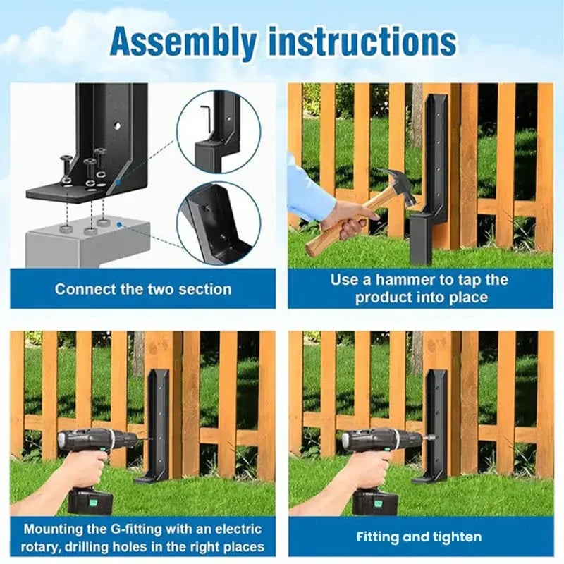 🛠️ Saker Fence Post Repair Kit