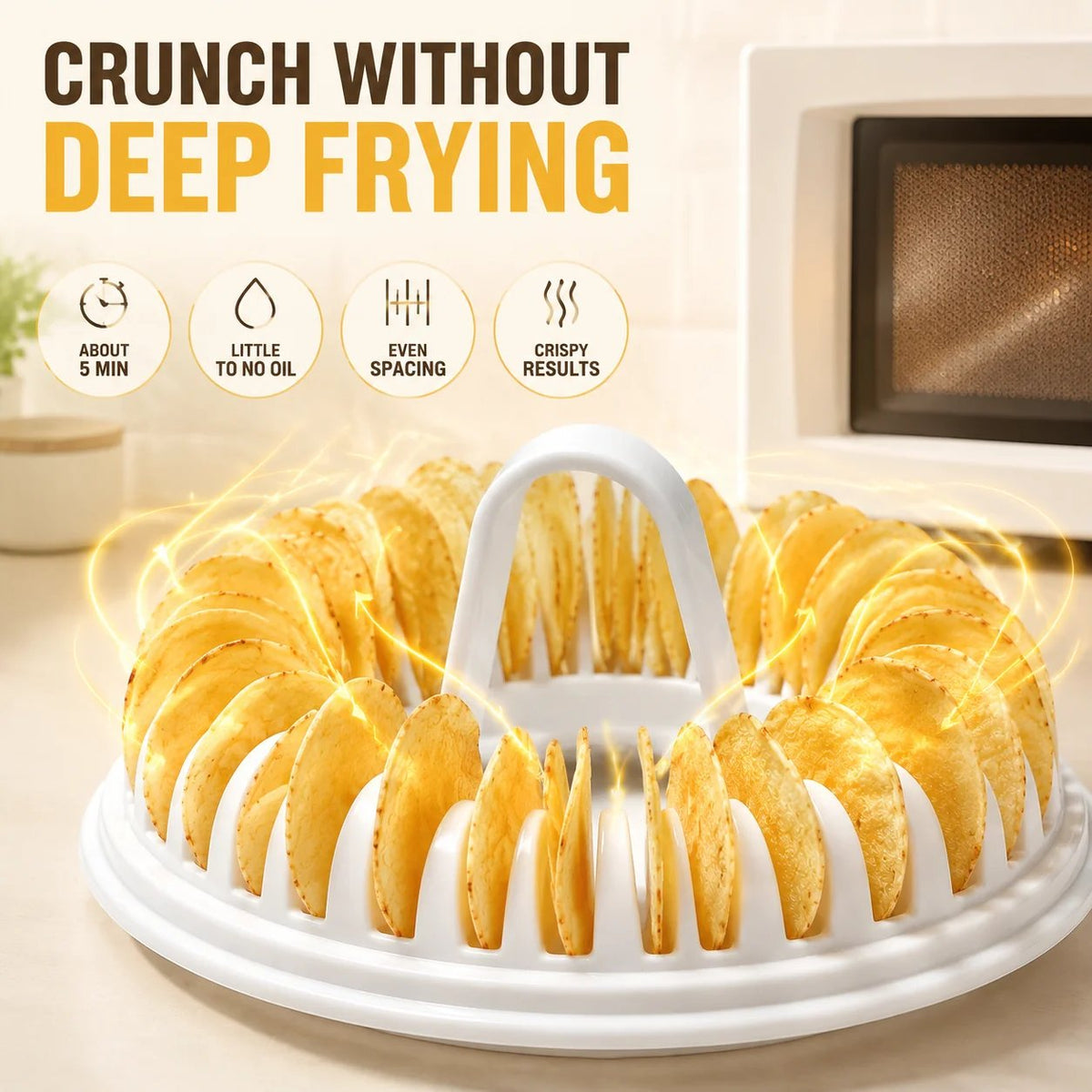 🔥2026 HOT SALE🥳💞50K+ SOLD!😍🥔DIY Microwave Potato Chip Maker with Slicer Bowl Set - DIY Microwave Potato Chip Maker with Slicer Bowl Set