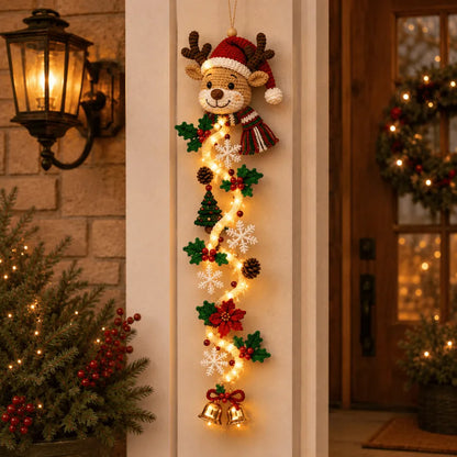 ⏳ Last Day 49% OFF 🎄 Glowing Christmas Door Hanger