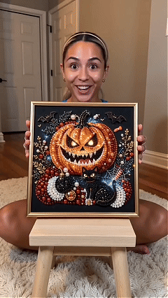 🔥 LAST DAY 49% OFF – 🖤 Premium 3D Pearl Dark Gothic Diamond Painting Art Kit