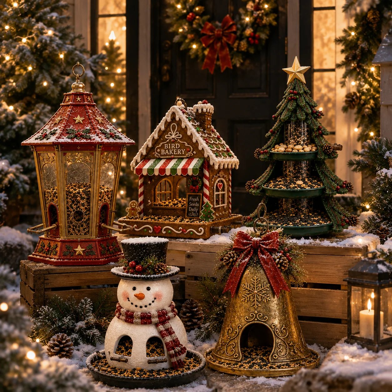 ⛄️🎁Christmas Bird Feeder Collection™ – Festive Hanging Garden Feeders for Wild Birds