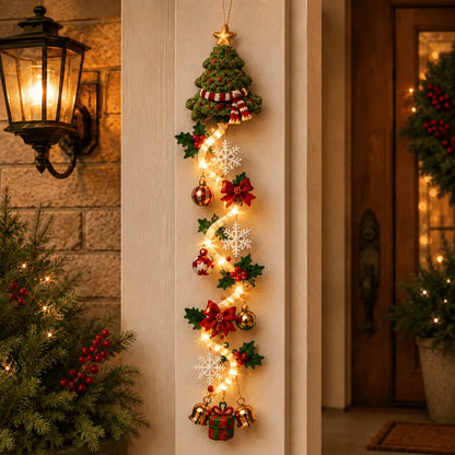 ⏳ Last Day 49% OFF 🎄 Glowing Christmas Door Hanger