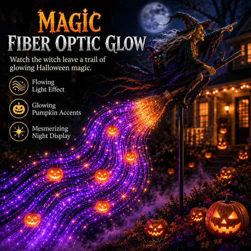 🎃Last Day 50% OFF - Witch’s Magic Trail™ ✨ Solar Fiber Optic Yard Light