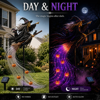 🎃Last Day 50% OFF - Witch’s Magic Trail™ ✨ Solar Fiber Optic Yard Light