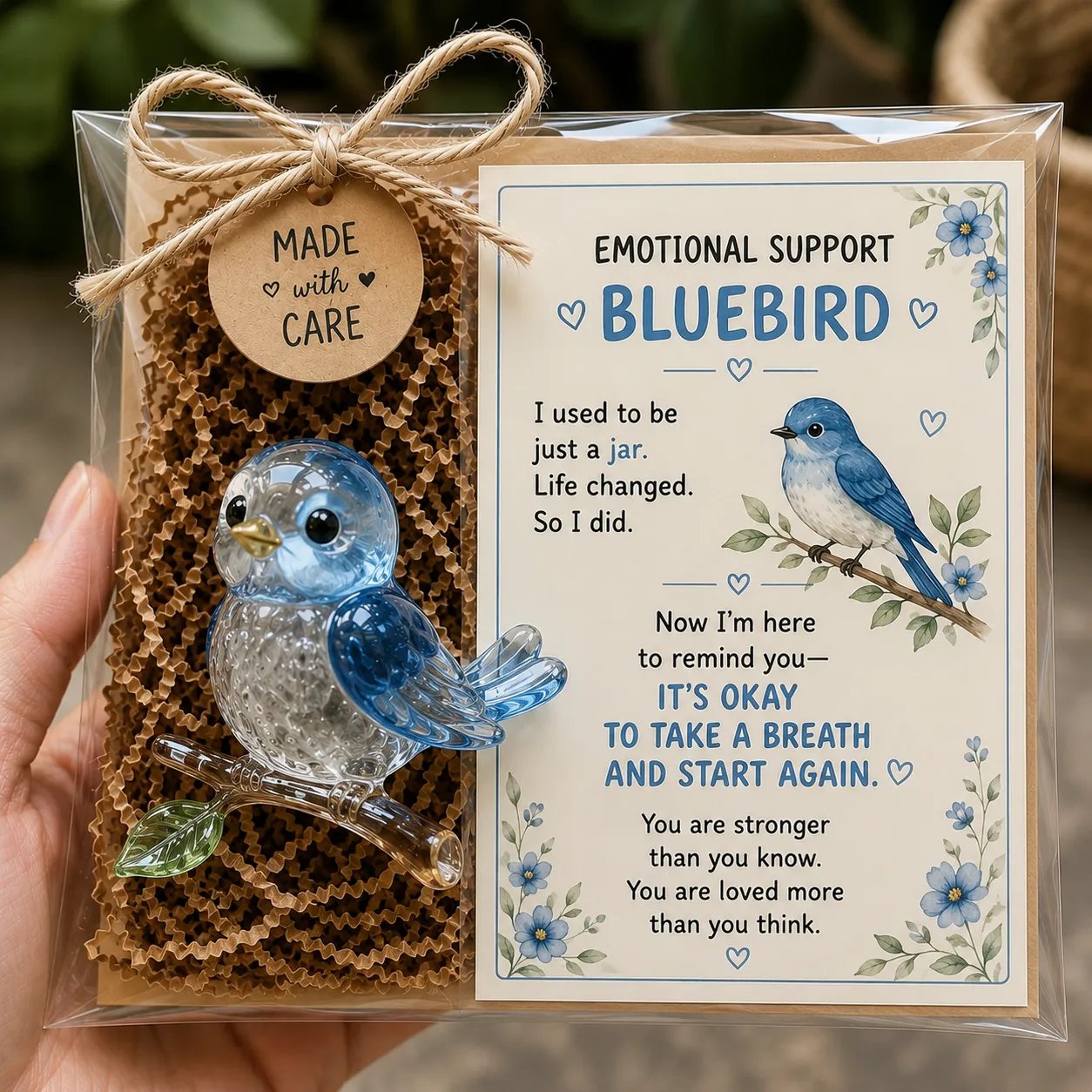 🐝🐢🌸 Emotional Support Glass Animal Gift Set – A Meaningful Little Reminder That You Matter 💕