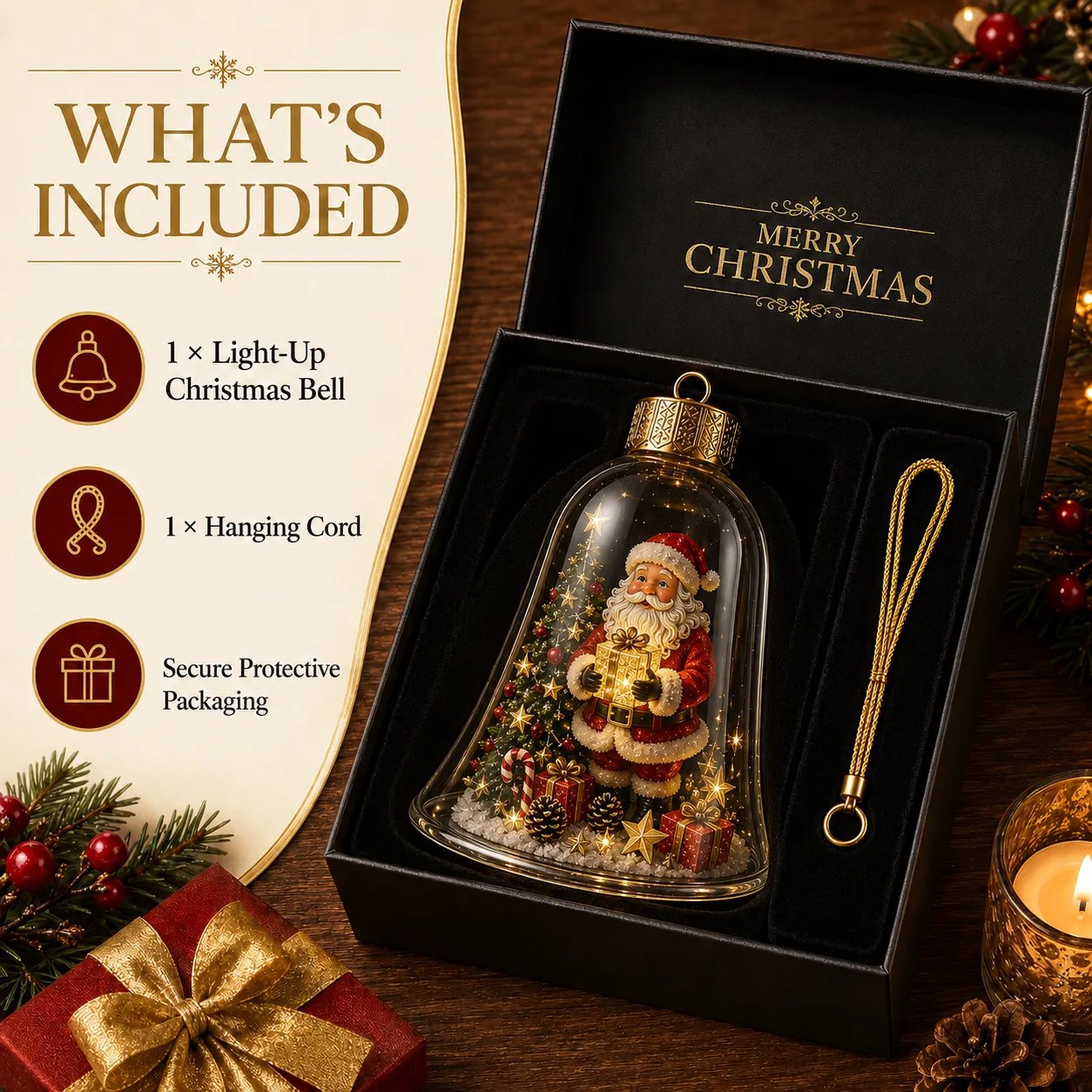 ✨🎄 Glowing Christmas Story Ornament – Light-Up Mini Holiday Scene