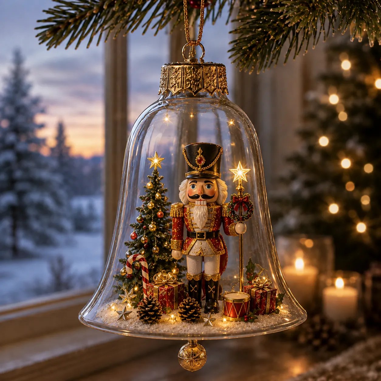✨🎄 Glowing Christmas Story Ornament – Light-Up Mini Holiday Scene