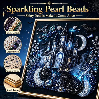 🔥 LAST DAY 49% OFF – 🖤 Premium 3D Pearl Dark Gothic Diamond Painting Art Kit