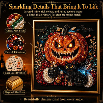 🔥 LAST DAY 49% OFF – 🖤 Premium 3D Pearl Dark Gothic Diamond Painting Art Kit