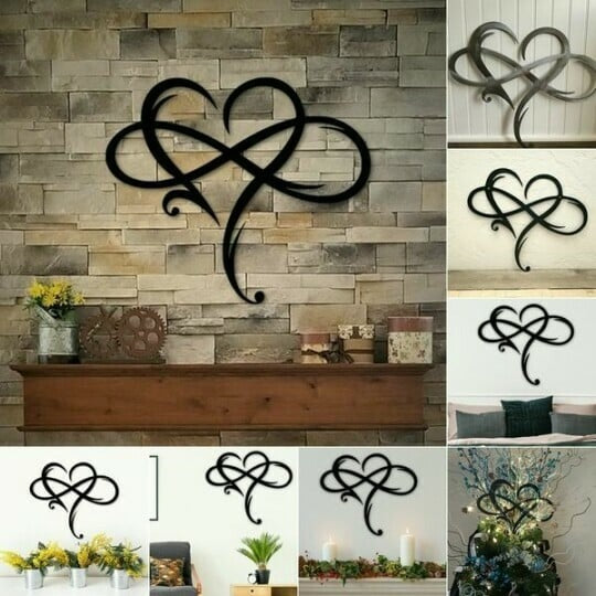 Iron Wall Decoration with Infinite Heart