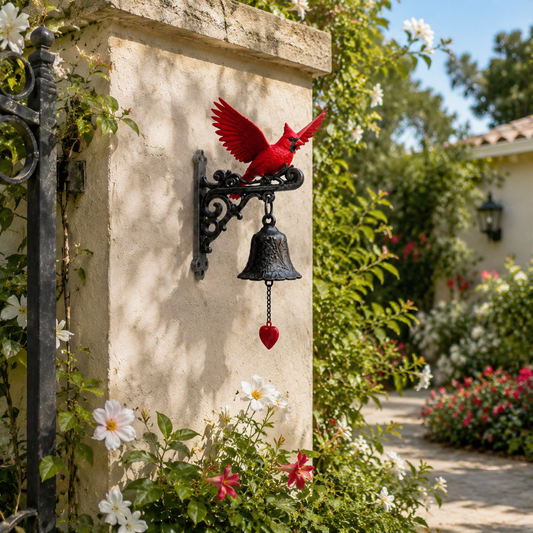 LAST DAY 50%OFF🐦🔔 Vintage Cardinal Garden Bell