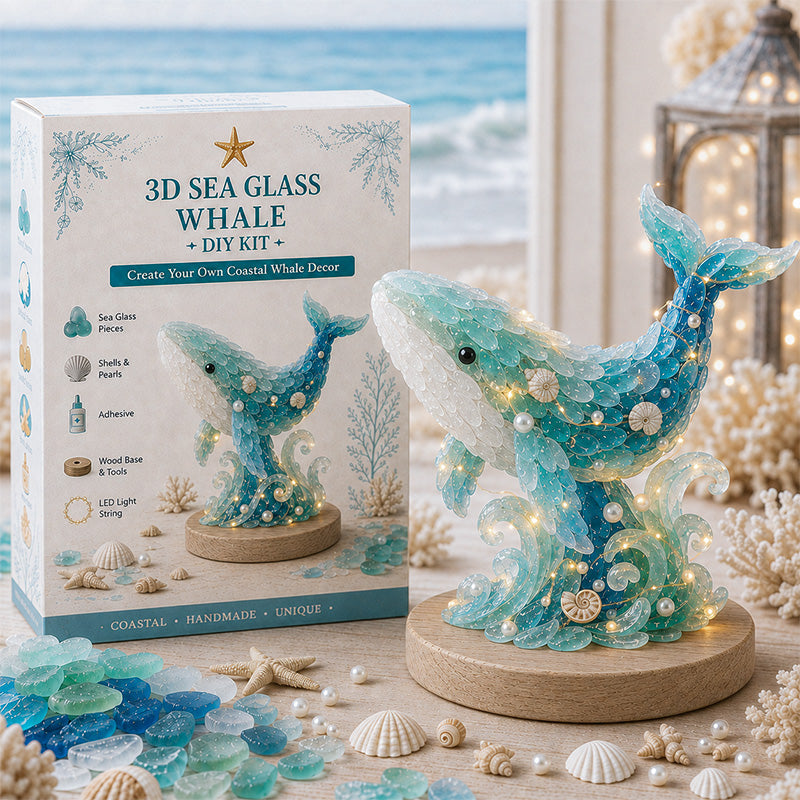 Whale Sea Glass Art Kit